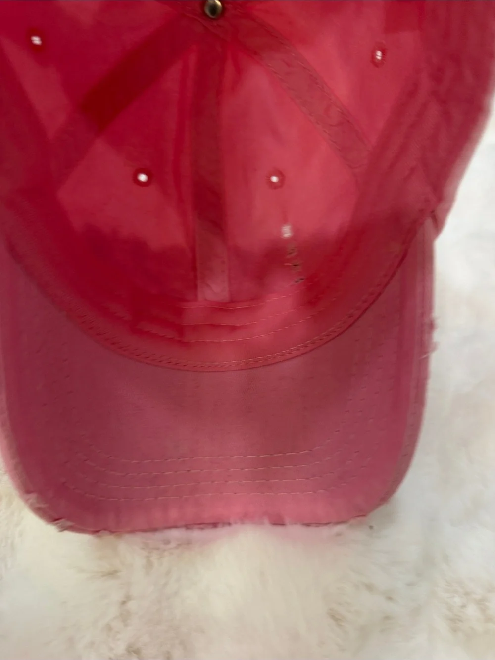 Pink Crystal-Embellished Women's Baseball Cap - Picture 3 of 5